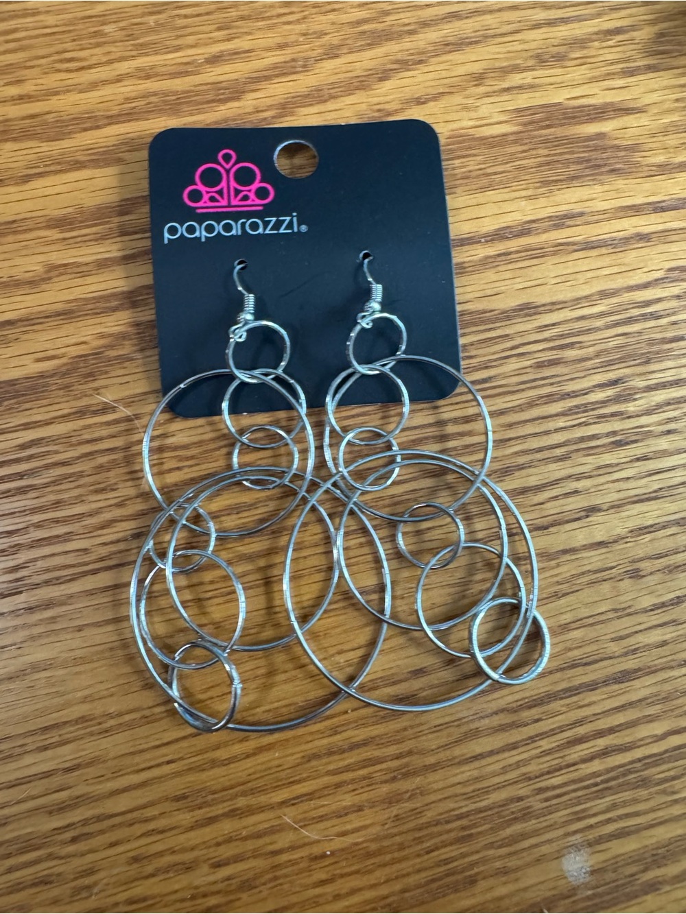 Paparazzi Silver Multi-Hoop Drop Earrings